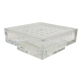 Vintage MId-Century Swedish Modern Square Vase With Phrog For Sale