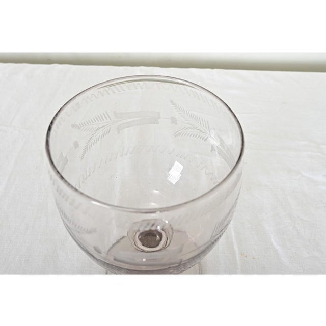 French 19th Century Etched Glass Chalice For Sale In Baton Rouge - Image 6 of 11