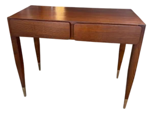 Gio Ponti Console Table With Brass-Capped Legs, Italy, 1950s