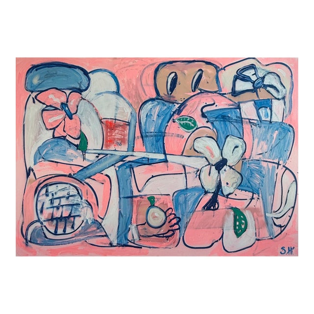 Scott Harper Mixed Media Painting titled “Getting there from Here” 42 x 60 2025 For Sale