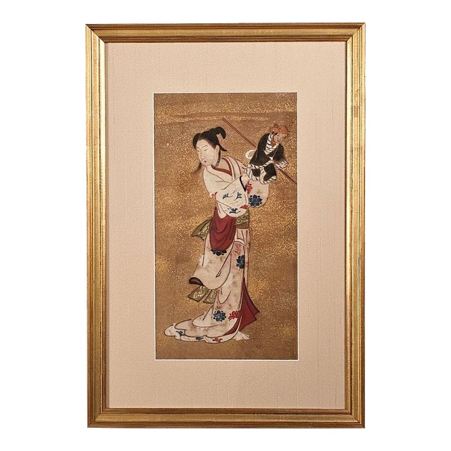 Edo Period Painting of a Beauty, Japan Circa 1820 For Sale