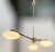 Fabio Ltd Trio Pendant Polished Brass Glossy Gray Shade Flush Mount by Fabio LTD For Sale - Image 4 of 6