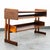 Mid Century Danish Modern Console Table Entryway Storage Walnut Shelving MCM For Sale - Image 4 of 11