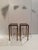 Midcentury Modern Tall Aged Brass & Smokey Glass End Tables or Stands -a Pair For Sale - Image 11 of 14