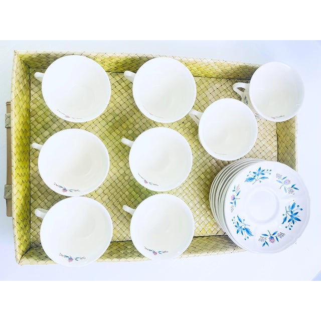 Ceramic 1970s Wedgwood Williamsburg Potpourri Teacup and Saucer Set, Made in England- 17 Pieces For Sale - Image 7 of 7