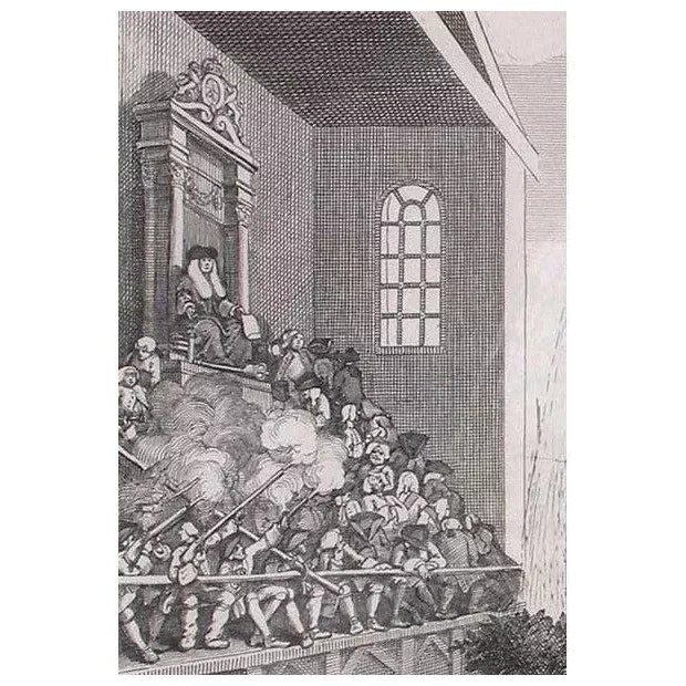 William Hogarth 18th Century After William Hogarth Etching and Engraving on Paper, the Times, Plate II For Sale - Image 4 of 9
