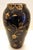 1980s Brilliant Elegant Black Porcelain Italian Vase & Gilt Design by Tognana Porcellane – 10.5” For Sale - Image 5 of 8