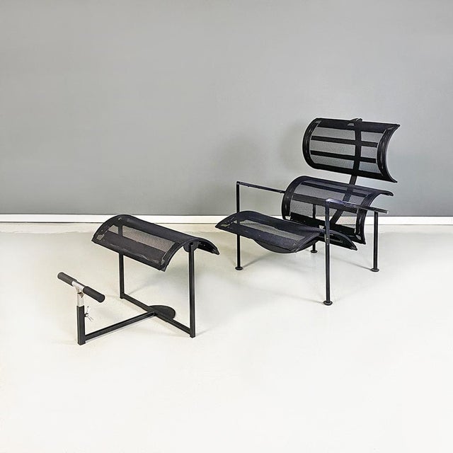 Alias Italian Modern Black Signorina Chan Armchairs attributed to Carlo Forcolini for Alias, 1986, Set of 4 For Sale - Image 4 of 18