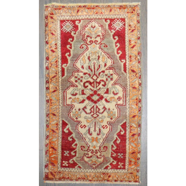 Art Deco Antique Turkish Sivas Superfine Carpet Mat For Sale - Image 3 of 7