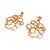 Contemporary Oscar De La Renta 22k Gold Filigree Flower Peach Crystal Chandelier Post Earring, A Pair For Sale - Image 3 of 12
