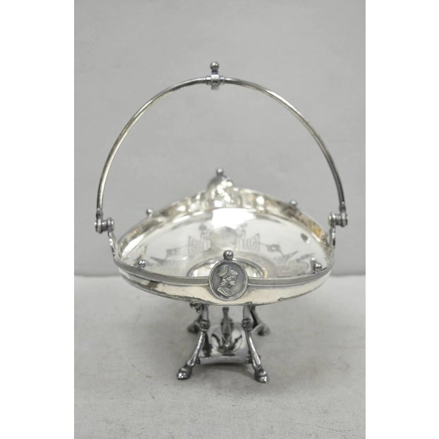 Reed & Barton Antique Reed & Barton English Regency Figural Bread Basket With Whippet Dog Base For Sale - Image 4 of 18