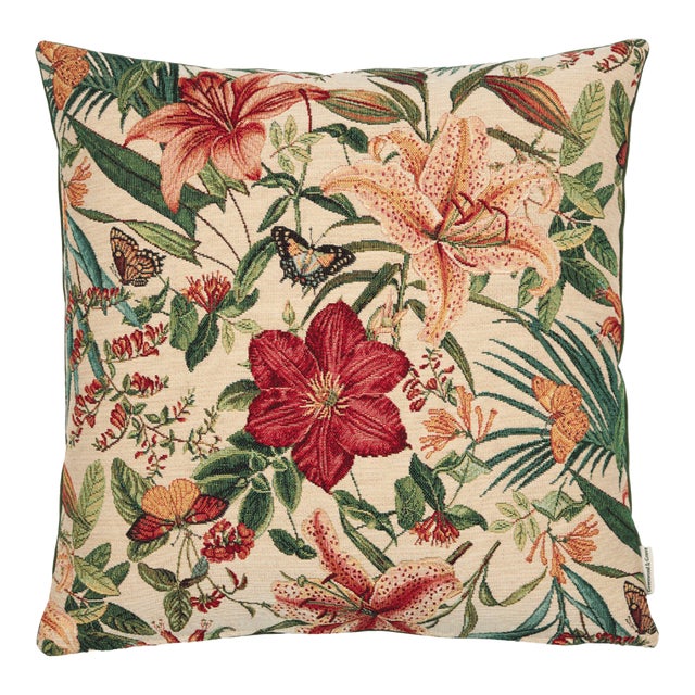 Exotic Garden Woven Cushion With Feather Filler - 42x42cm (17"x17") For Sale
