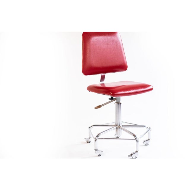 1960s Vintage 20th Century Industrial Swivel Chair, 1960s For Sale - Image 5 of 6