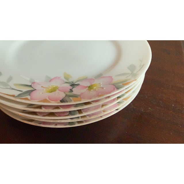Noritake Early 20th Century Nippon Azalea Porcelain Salad Plates, Japan, Set of 11 For Sale - Image 4 of 13