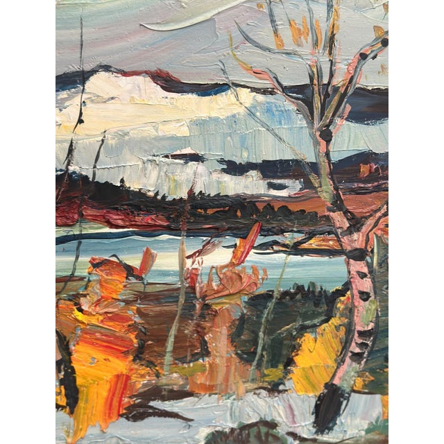 Harry Sahlin, Autumn Shore, 1973, Oil on Panel, Framed For Sale - Image 13 of 18