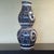 Wood Large 20.5" Heavy Blue & White Double Gourd Dragon Vase - Excellent Condition For Sale - Image 7 of 8