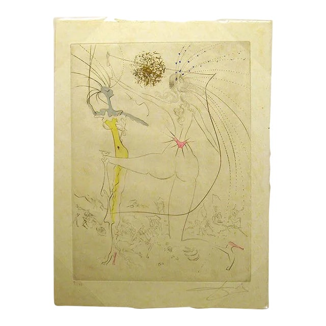 Salvador Dali "Les Fesses Piquantes" Original Hand Signed Limited Editition Art For Sale