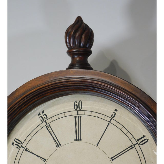 Mahogany Round Face Grandfather Clock Chairish