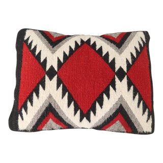 Southwestern Black White & Red Throw Pillow For Sale