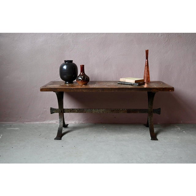 Vintage Brutalist Coffee Table in Lava Stone and Wrought Iron, 1970s For Sale - Image 14 of 14