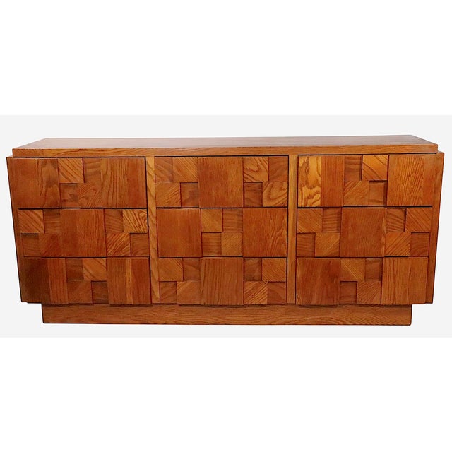 Brutalist Lane Staccato Block Front Nine Drawer Dresser C. 1970's For Sale In New York - Image 6 of 17