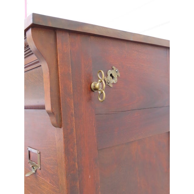 Early 20th Century M Ohmers Sons Late 1800s Tall 24 Drawers File Cabinet Cupboard 6641 For Sale - Image 5 of 16