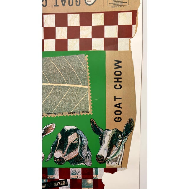 1970s 1970s Robert Rauschenberg, Large Pop Art Screenprint Collage Photo Lithograph Goat Chow Robert Rauschenberg For Sale - Image 5 of 17
