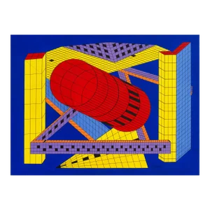'Red Cylinder Abstract' by Dee Brown, Very Large San Francisco Bay Area Constructivist, Lego