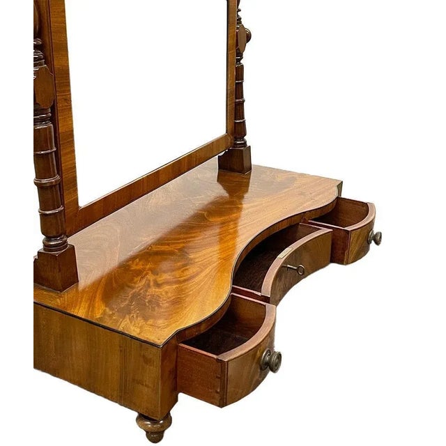 Brown 19th Century Scottish Dressing Table with Mirror by Jack, Paterson & Co. For Sale - Image 8 of 9