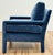 Wood Vintage Newly Upholstered MCM Blue Velvet Parsons Chair For Sale - Image 7 of 11