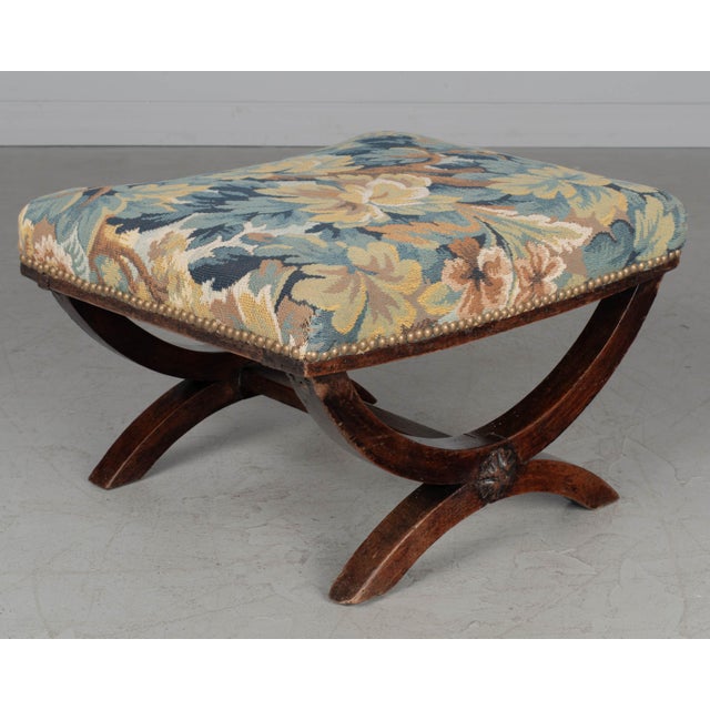 19th Century French Petit Point Stool For Sale In Orlando - Image 6 of 9