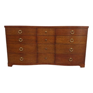 Vintage Bench Fine Furniture Solid Wood Mahogany 12 Drawer Serpentine Dresser/Chest For Sale