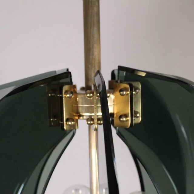Mid-Century Glass Chandelier by Gino Paroldo, 1960s For Sale - Image 6 of 8