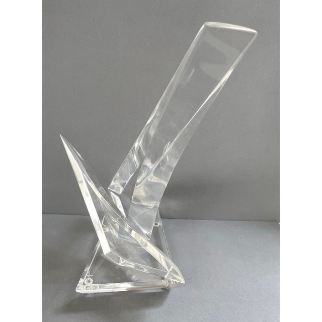 Abstract Vintage Van Teal Abstract Lucite Sculpture For Sale - Image 3 of 8