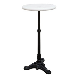 Vintage Side Table in Marble and Cast Iron, 1960s For Sale