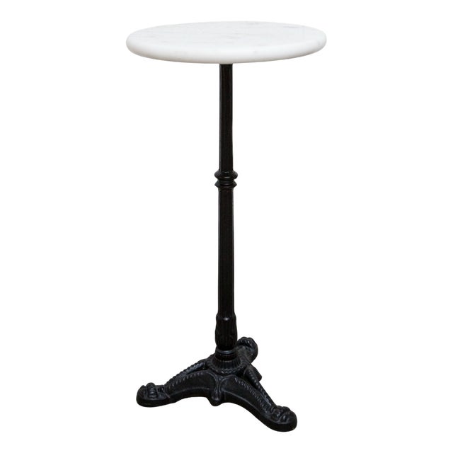 Vintage Side Table in Marble and Cast Iron, 1960s For Sale