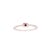 2020s East West Ruby Ring W Earth Mined Diamonds in Solid 14k White Gold Oval 5x4mm For Sale - Image 5 of 10