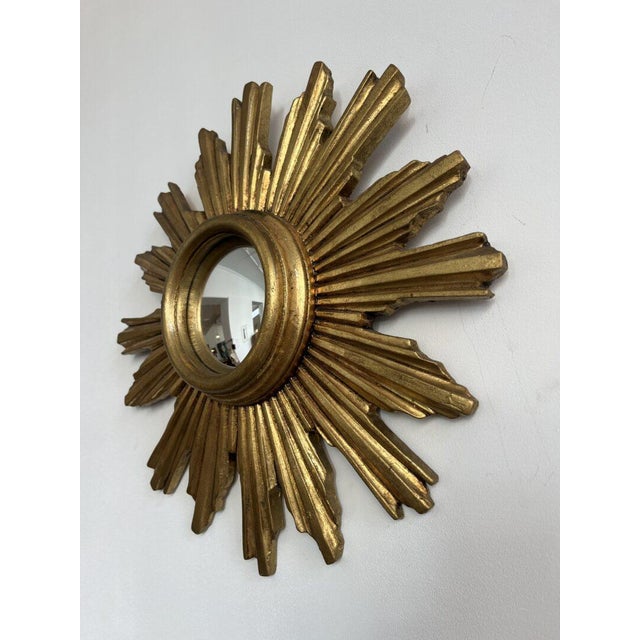 Mid-Century Modern Mid-Century Sunburst Convex Mirror, 1960s For Sale - Image 3 of 10