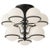 White Model 2042/9 Lamp in Black Opalline Mount by Gino Sarfatti for Astep For Sale - Image 8 of 8