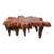 Cypress Wood Block and Stalactite Base Coffee Table For Sale