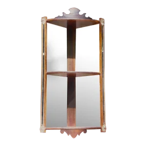 Vintage Mirrored Wall Mounted Hanging Corner Shelf Corner Display Etagere