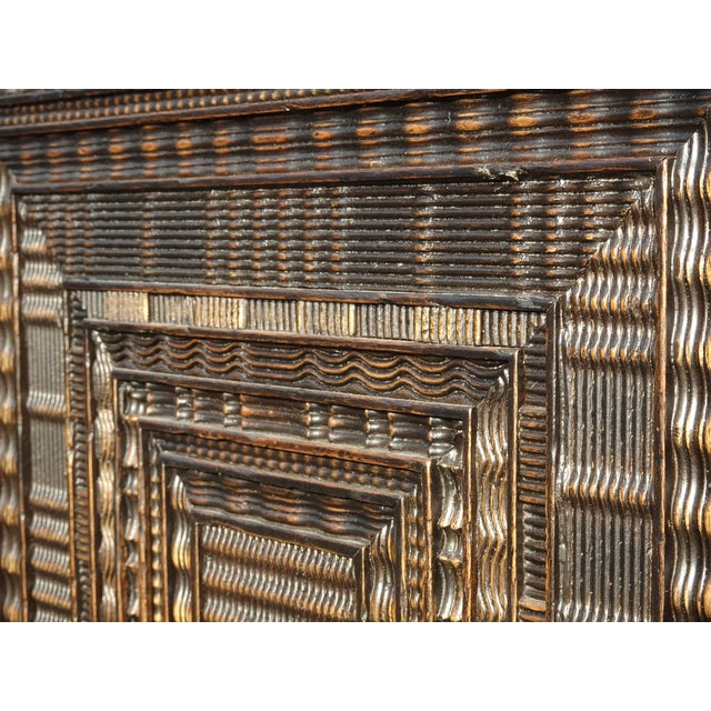 Alfonso Marina Kapelle Armoire Storage Cabinet Brown W Ornate Frame For Sale - Image 15 of 18