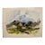 Henry Emil Salloch Original Watercolor on Paper Alpine Mountain Range, 1956. For Sale