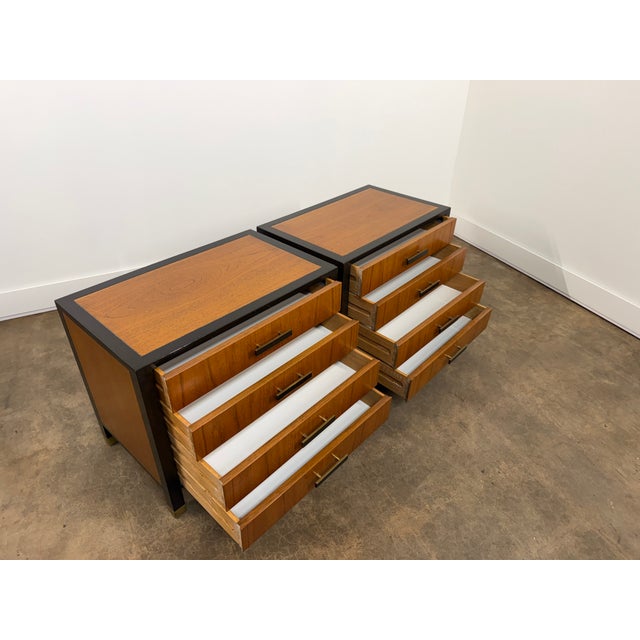 Mid 20th Century Pair of Harvey Probber Ebonized Wood and Brass Nightstands or Side Tables For Sale - Image 17 of 18