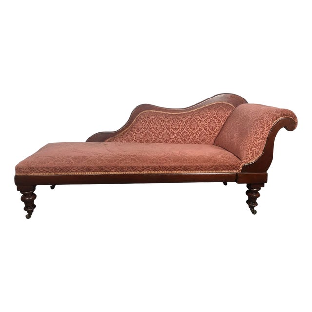 Antique Victorian Chaise Lounge, 1800s For Sale