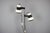 Striking vintage hungarian floor lamp from the 1970s in a distinctive space age aesthetic, featuring two individually...