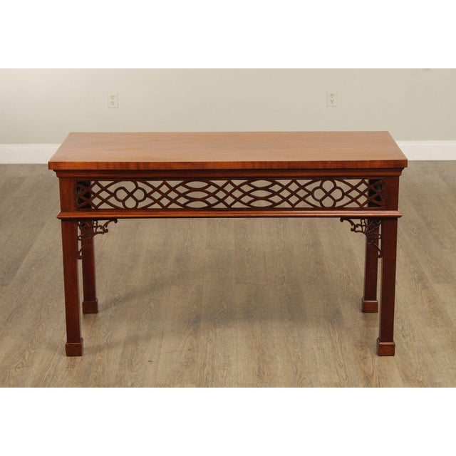 Antique Irish Chippendale Carved Mahogany Console Table For Sale - Image 10 of 12