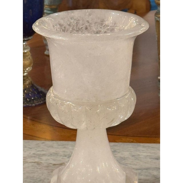 Early 21st Century Pair of Polished Rock Crystal Vases For Sale - Image 5 of 7