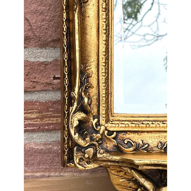 Vintage Baroque Style Putti Mirror, 1940s For Sale - Image 6 of 9
