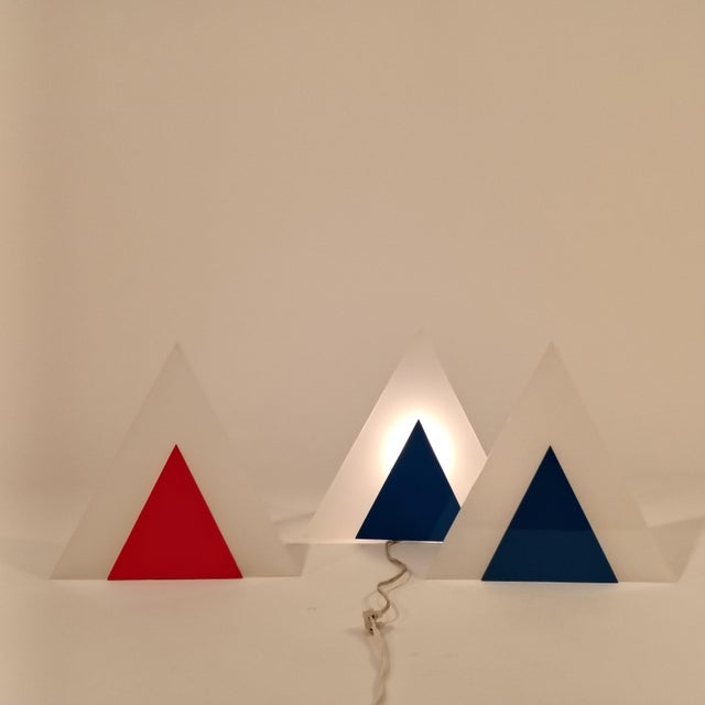 Italian Geometric Sconces by Guzzini, 1970s, Set of 2 For Sale - Image 9 of 10